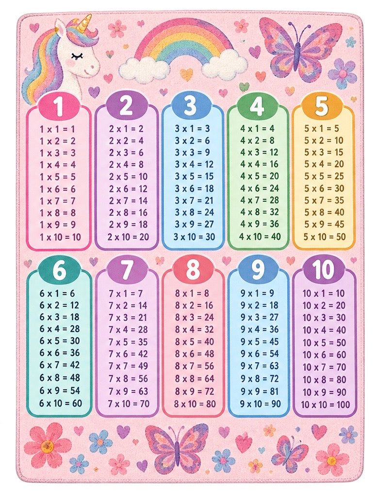 Tapis Enfant Unicorn Math