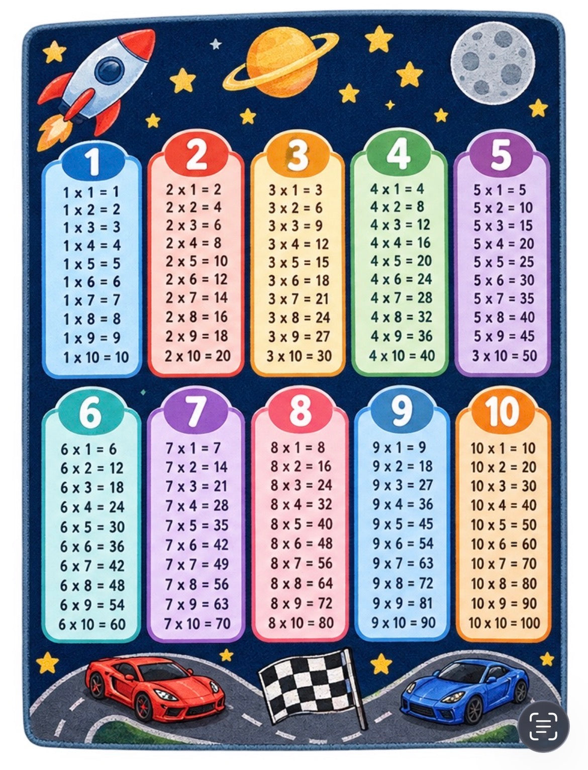Tapis Enfant Astro Math